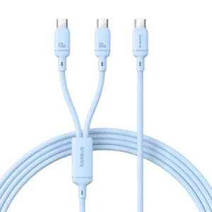 CABLU alimentare si date Baseus Pudding, Fast Charging Data Cable pt. smartphone, USB Type-C la USB Type-C 100W, 1.5m, albastru "P10377701311-00" (timbru verde 0.08 lei) - 6932172668549