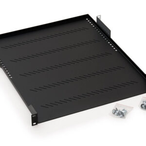 RAFT FIX perforat TRITON 1U, pt rack 19 inch, adancime 950 mm, sarcina maxima 40 Kg, negru, "RAB-UP-950-A1"