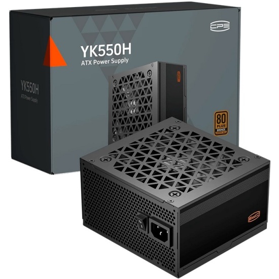 SURSA PCCooler "YK550H", 550W,  certificare 80Plus Bronze, non-modular, PFC activ, Dc to DC,  fan 120mm, negru, "P3-YK550H-B1H" (timbru verde 2 lei) - imagine 5