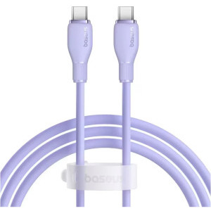 CABLU alimentare si date Baseus Pudding, Fast Charging Data Cable pt. smartphone, USB Type-C la USB Type-C 100W, 1.5m, violet "P10377701511-00" (timbru verde 0.08 lei) - 6932172668532
