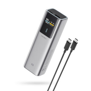 POWER BANK Cuktech P+ Series 1C1A, 10000mAh, 150W, 1 x USB; 1 x USB Type-C, digital display pt. status baterie, gri "CKPB100PGLBK" (timbru verde 0.98 lei)