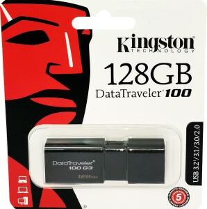 Memorie USB 3.2 / 3.1 / 3.0 / 2.0 Kingston, 128GB, DataTraveler, Black "PD KGT USB 128GB-BK" (timbru verde 0.03 lei)