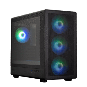CARCASA Zalman "M5", mini tower, gaming, fara sursa, suporta 12xfan, 4xfan inclus, PSU shroud, afisaj electronic, USB Type-C x 1, USBx2, audio+mic, 4 sloturi expansiune, negru, "M5 Black" (timbru verde 0.32lei)