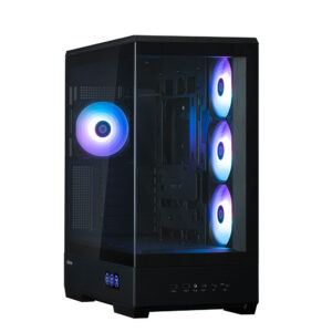 CARCASA Zalman "P50", middle tower, gaming, fara sursa, suporta 10xfan, PSU shroud, USB 3.1 gen1 x 2, audio+mic, 7 sloturi expansiune, negru, "P50 Black" (timbru verde 0.08lei)