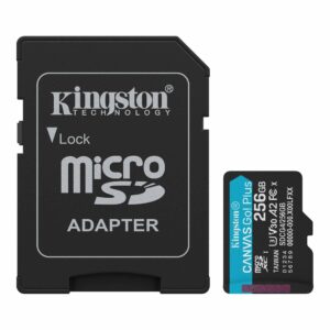 KINGSTON 256GB microSDXC Canvas Go Plus Gen4 200MB/s A2 U3 V30 Card + Adapter "SDCG4/256GB" (timbru verde 0.03 lei)