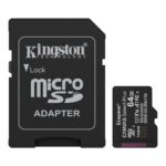 MEMORY MICRO SDXC 64GB UHS-I/W/ADAPTER SDCS3/64GB KINGSTON "SDCS3/64GB" (timbru verde 0.03 lei)