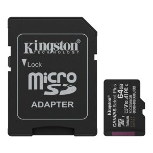 MEMORY MICRO SDXC 64GB UHS-I/W/ADAPTER SDCS3/64GB KINGSTON "SDCS3/64GB" (timbru verde 0.03 lei)