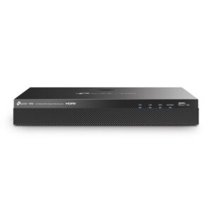 NVR TP-Link VIGI, PoE+ cu 16 canale de retea, 140 W PoE Budget, capacitate max 10 TB, porturi HDMI | VGA | Retea RJ45 | 2 x USB 2.0, "VIGI NVR2016H-16MP" (include timbru verde 1.75 lei)