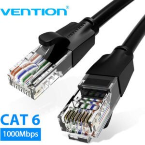 Patch Cord UTP Vention, 8m, Cat 6, RJ-45 (T) la RJ-45 (T), 26 AWG, negru, "IBEBK" - 6922794745049