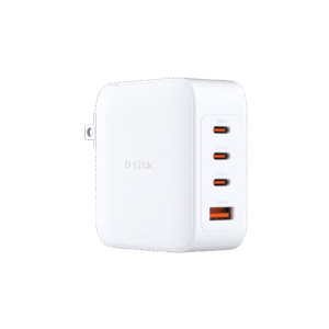 INCARCATOR retea D-Link, Quick Charge GaN PD 3.0, 100W, 3 x USB Type-C  20.0V / 5.0A max, 1 x USB 12.0V / 2.5A , alb "DCP-101" (timbru verde 0.18 lei)