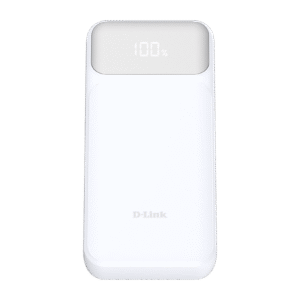POWER BANK D-Link, 20000mAh 65W max, USB PD 3.0 si QC 3.0, 2 x USB Type-C, 1 x USB, dimensiuni 144 x 69 x 29 mm, alb  "DPP-201" (timbru verde 0.98 lei)