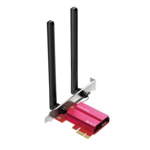 ADAPTOR RETEA MERCUSYS, BE6500 intern PCIe wireless 2.4 GHz | 5 GHz | 6Ghz, Bluetooth 5.4 , 6500 Mbps, antena externa x 2, "MA37BE" (timbru verde 0.18 lei)