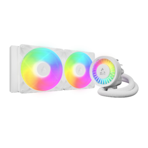 COOLER Arctic "Liquid Freezer III Pro 280 A-RGB", skt. LGA1851, LGA 1700, AM4, AM5, racire cu lichid, 2 x 140mm P14 Pro ARGB, 800 - 2800 RPM, ARGB, alb "ACFRE00187A" (timbru verde 2.00 lei)