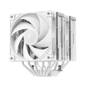 COOLER DeepCool "AK620 G2 WH" skt. Intel si AMD, racire cu aer, vent. 2 x 120mm, 2000 rpm, 6 heatpipes, inaltime 159mm, top cover lemn, alb,"R-AK620G2-WHNNMN-GJD"  (timbru verde 2 lei)