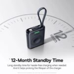 POWER BANK Baseus EnerFill FW11, 1640mAh, compatibil cu Apple Watch, 5W, cablu integrat  1 x USB Type-C, negru, "E0205301" (timbru verde 0.98 lei) - 6953156298989