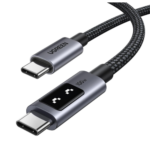 CABLU alimentare si date Ugreen, "L509", Fast Charging Data Cable pt. smartphone, USB Type-C la USB Type-C 100W/5A, 2m, braided, gri "35512" (timbru verde 0.08 lei)
