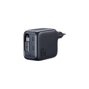 INCARCATOR retea Baseus EnerCore CJ11, Quick Charge 67W, 2 x USB Type-C, cablu USB Type-C retractabil integrat, negru "E0121E00" (timbru verde 0.18 lei) - 6932172696498