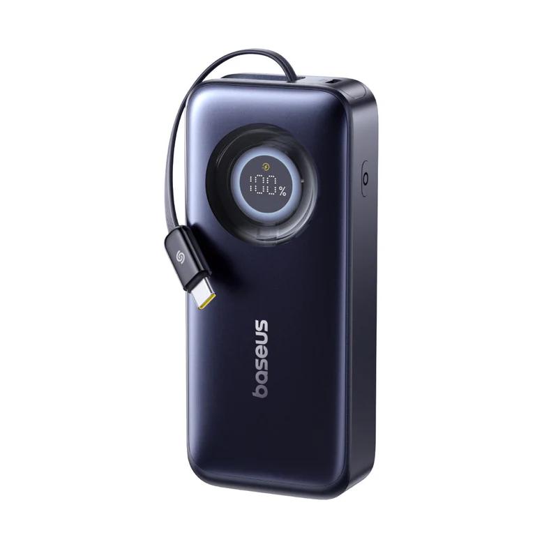 POWER BANK Baseus EnerCore Power, capacitate 20000mAh 67W, 2 x USB Type-C, cablu retractabil USB Type-C 80cm, display, negru "E0027H00" (timbru verde 0.98 lei) - 6932172691929 - imagine 4