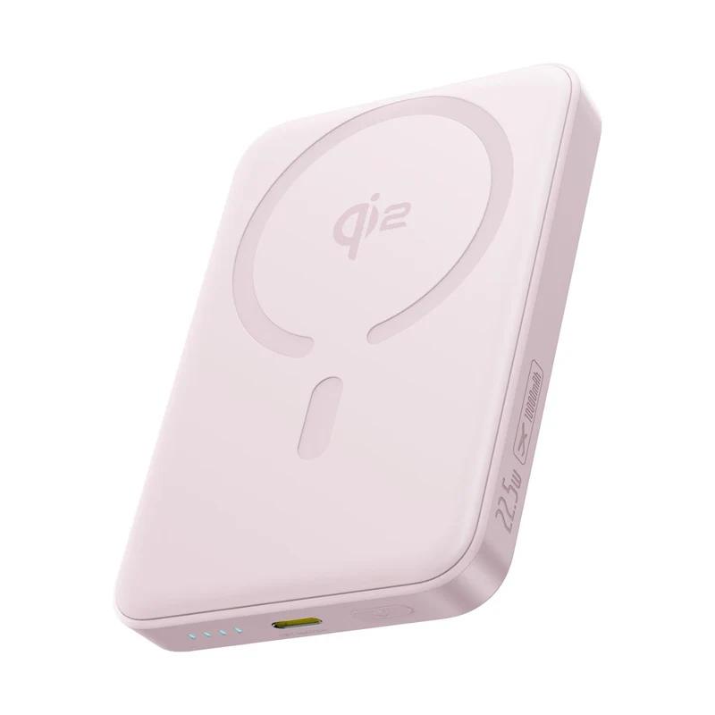 POWER BANK Baseus EnerFill FM12 Qi2, 10000mAh, 22.5W, prindere magnetica incarcare wireless 15W, 1 x USB Type-C, include cablu USB Type-C la USB Type-C 30cm, roz, "E0028502" (timbru verde 0.98 lei) - 6932172699079 - imagine 2