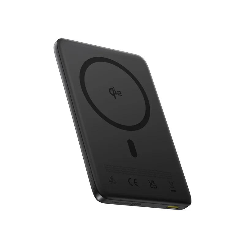 POWER BANK Baseus PicoGo AM41 Ultra-Slim Qi2 Magnetic Wireless, capacitate 10000mAh 27W, 1 x USB Type-C, include cablu USB Type-C la USB Type-C 30cm, negru "E0027201" (timbru verde 0.98 lei) - 6932172691707