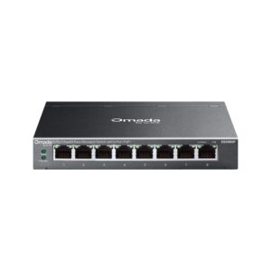 SWITCH TP-Link Easy Managed, Omada 8-Port Gigabit PoE+, metalic "ES208GP" (timbru verde 2 lei)