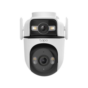 CAMERA IP TP-LINK, wireless, cube, pt. exterior, obiectiv dual si functie pan/tilt, dist. IR 9 m, tip lentila fixa 4 mm, 2 x 2K 3 Mpx, microfon, carcasa metalica, slot SD card, "Tapo C545D" (timbru verde 0.8 lei)