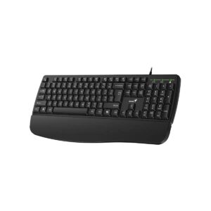TASTATURA GENIUS USB, multimedia, 104 taste + 12 taste multimedia, design ergonomic, Palm rest, USB, negru, "KB-123" "31300021400"  (timbru verde 0.8 lei)