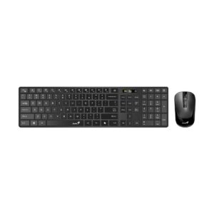 KIT wireless GENIUS, tastatura wireless 104 taste (multimedia) + mouse wireless 1200dpi, 3 butoane, BT5.3 + 2.4G, USB, negru, "SlimStar 8250" "31340020400"  (timbru verde 0.8 lei)