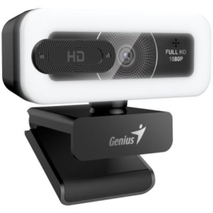 CAMERA WEB GENIUS  senzor 1080p Full-HD cu rezolutie video 1920x1080, FaceCam Light, microfon, fix focus, 75 grade view, cablu 1.5m, black "32200010400"  (timbru verde 0.18 lei)