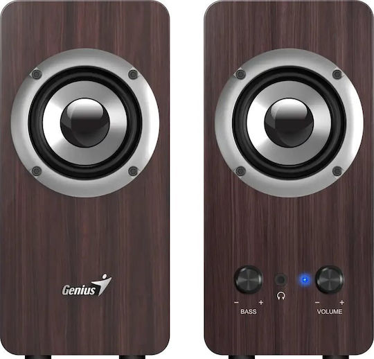 BOXE GENIUS 2.0, RMS: 10W (2 x 5W), bass control, mufa casti, Line-in 3.5mm, dark brown, "SP-HF400" "31730058404" (timbru verde 4.00 lei)